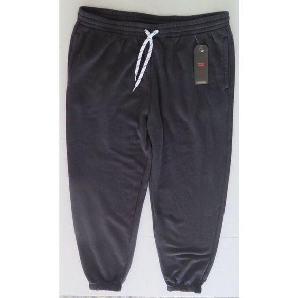 Levi's A21770011 Men's Sz L Black Red Tab Loose Fit Fleece Sweatpants $50 - Picture 1 of 5